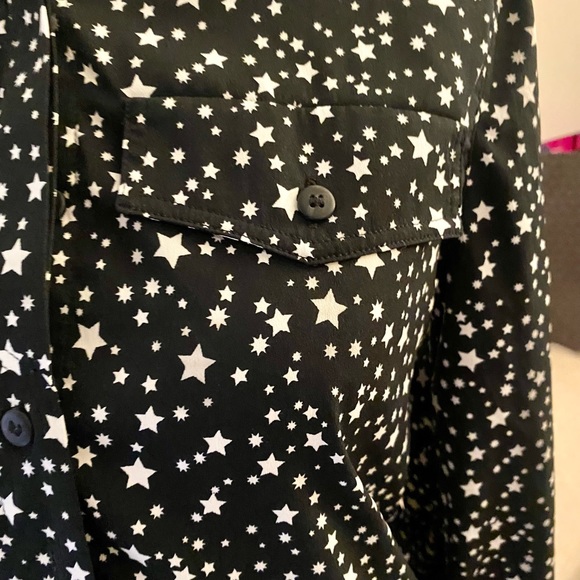 TOPSHOP beautiful blouse, with stars, size 2 petite - Picture 8 of 11